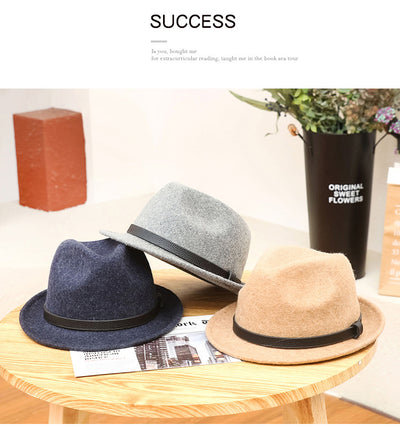 Sombrero Caballero Británico de Lana Pura con Ala Corta Enrollada - Otoño e Invierno - Image 21
