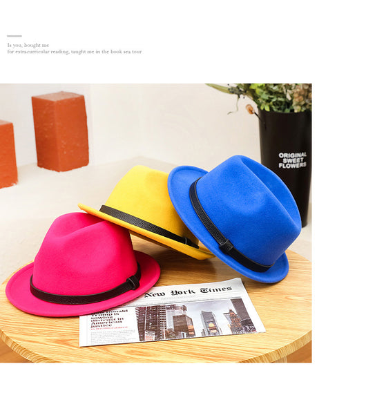 Sombrero Caballero Británico de Lana Pura con Ala Corta Enrollada - Otoño e Invierno - Image 22