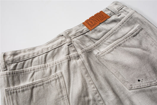 Jeans Tie-Dye Desgastados con Bordes Crudos para Hombre - Image 9