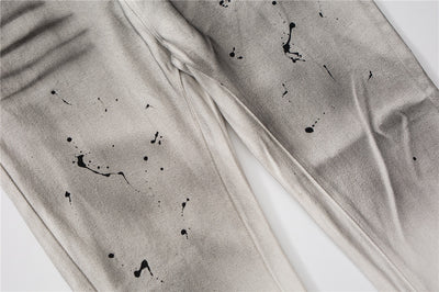 Jeans Tie-Dye Desgastados con Bordes Crudos para Hombre - Image 12