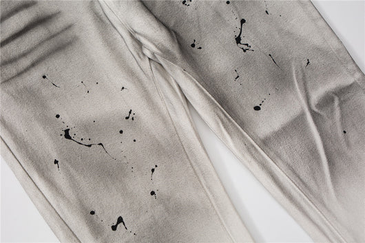 Jeans Tie-Dye Desgastados con Bordes Crudos para Hombre - Image 12