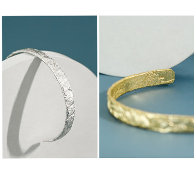 Pulsera de Plata Esterlina 925 con Diseño Plisado Versión Coreana para Mujer - Image 9