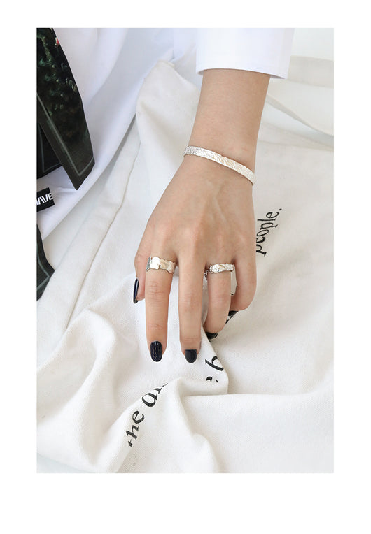 Pulsera de Plata Esterlina 925 con Diseño Plisado Versión Coreana para Mujer - Image 12