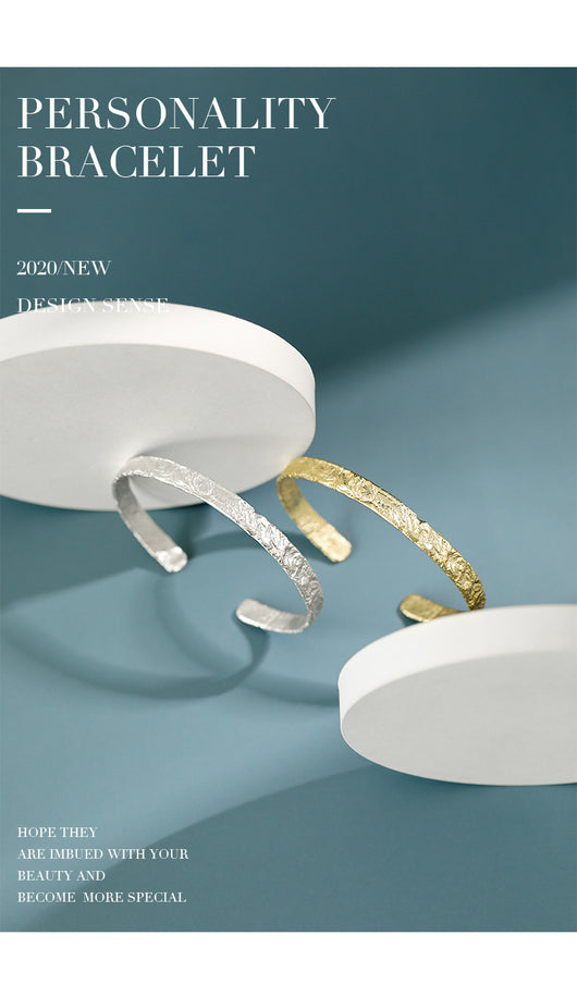 Pulsera de Plata Esterlina 925 con Diseño Plisado Versión Coreana para Mujer - Image 13