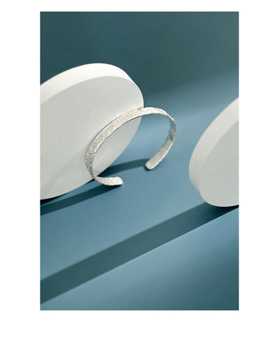 Pulsera de Plata Esterlina 925 con Diseño Plisado Versión Coreana para Mujer - Image 15
