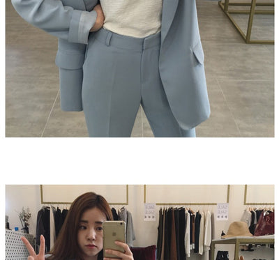 Traje Ejecutivo Coreano Primavera-Otoño para Entrevistas y Ocasiones Formales - Image 7