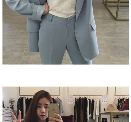 Traje Ejecutivo Coreano Primavera-Otoño para Entrevistas y Ocasiones Formales - Image 7
