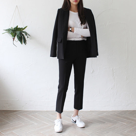 Traje Ejecutivo Coreano Primavera-Otoño para Entrevistas y Ocasiones Formales - Image 9