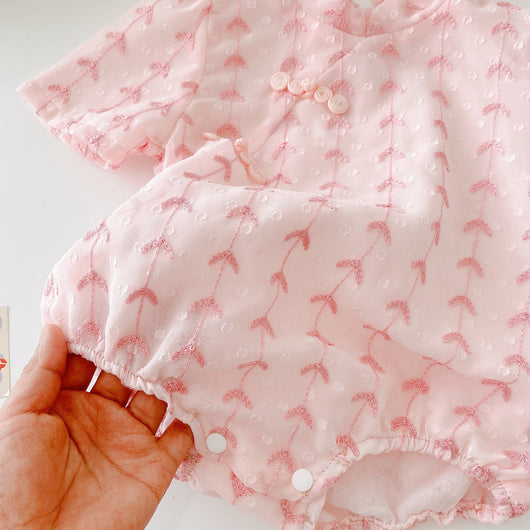 Mameluco Cheongsam Bordado para Bebé Niña - Image 9