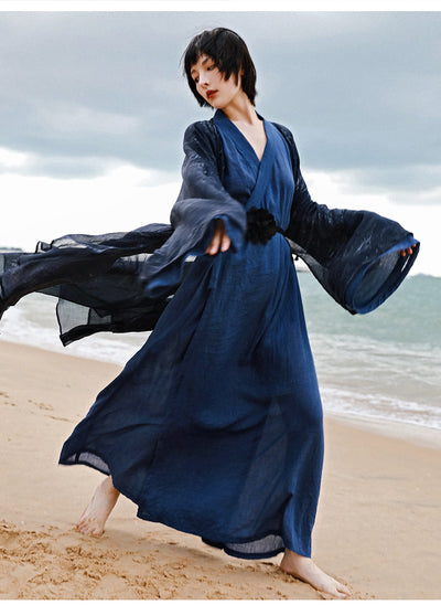 Vestido Cardigan Hanfu Tres Piezas - Elegancia Tradicional Moderna - Image 7