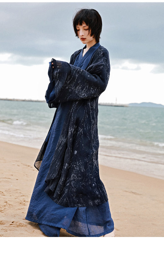 Vestido Cardigan Hanfu Tres Piezas - Elegancia Tradicional Moderna - Image 9