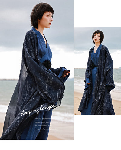 Vestido Cardigan Hanfu Tres Piezas - Elegancia Tradicional Moderna - Image 10