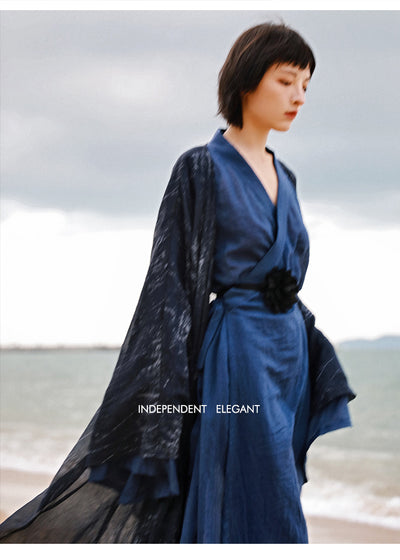 Vestido Cardigan Hanfu Tres Piezas - Elegancia Tradicional Moderna - Image 13