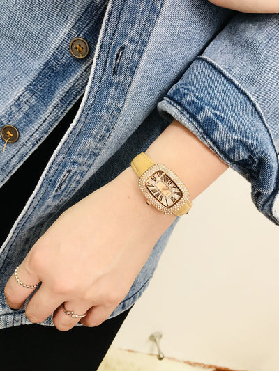 Reloj Delicado Girasol con Correa de Cuero para Mujer - Image 17