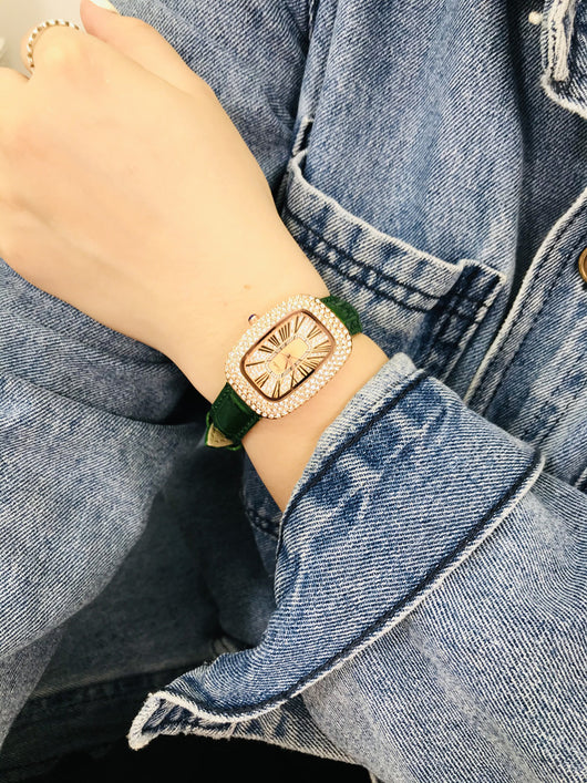 Reloj Delicado Girasol con Correa de Cuero para Mujer - Image 22