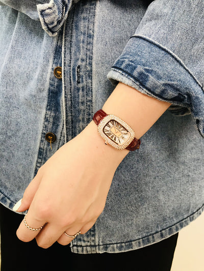 Reloj Delicado Girasol con Correa de Cuero para Mujer - Image 23