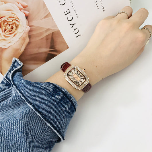 Reloj Delicado Girasol con Correa de Cuero para Mujer - Image 25
