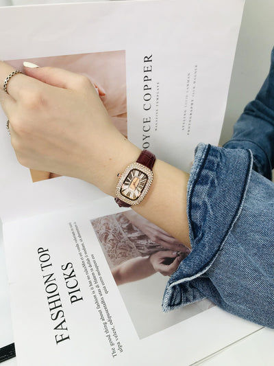 Reloj Delicado Girasol con Correa de Cuero para Mujer - Image 26