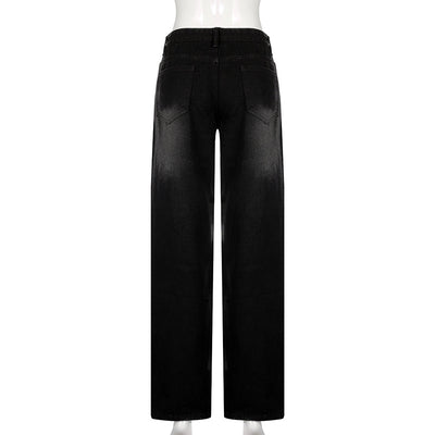 Pantalones Sueltos Talle Bajo con Pliegues y Estampado de Corazones - Image 35