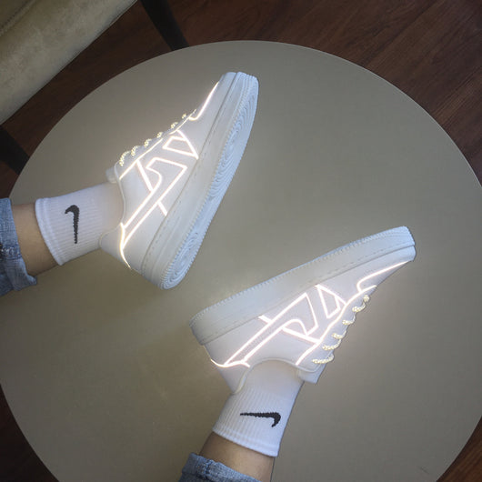 Zapatillas Deportivas Reflectantes Blancas Unisex - Image 5