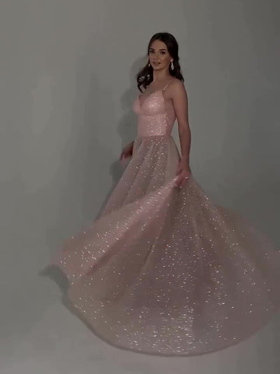 Vestido de Noche Escotado con Lentejuelas - Image 3