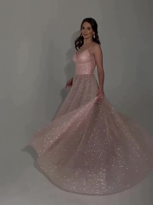 Vestido de Noche Escotado con Lentejuelas - Image 3