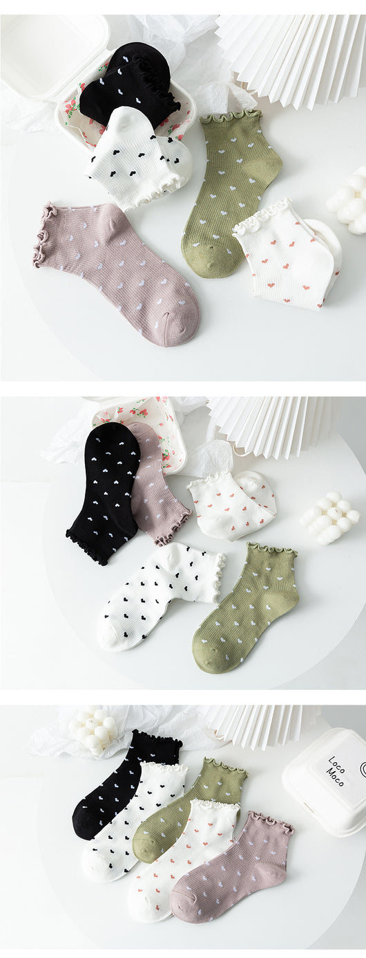 Calcetines Cortos de Encaje Japonés para Mujer - Image 7
