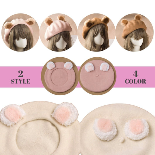 Boina Orejas de Oso Lolita - Galletas Artesanales Japonesas Hechas a Mano - Image 18