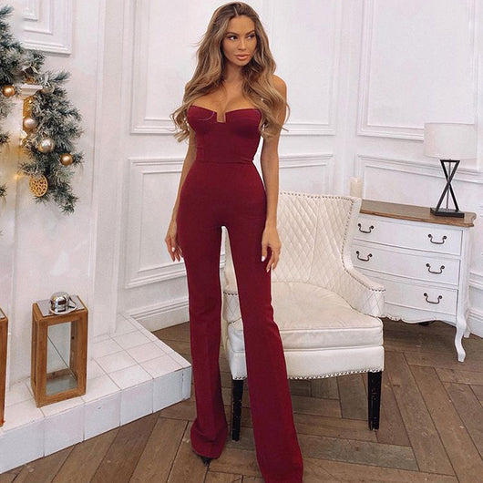 Jumpsuit Elegante para Mujer con Cintura Fruncida y Perlas - Image 14