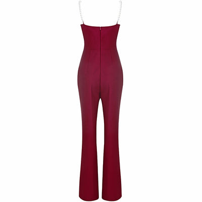 Jumpsuit Elegante para Mujer con Cintura Fruncida y Perlas - Image 24