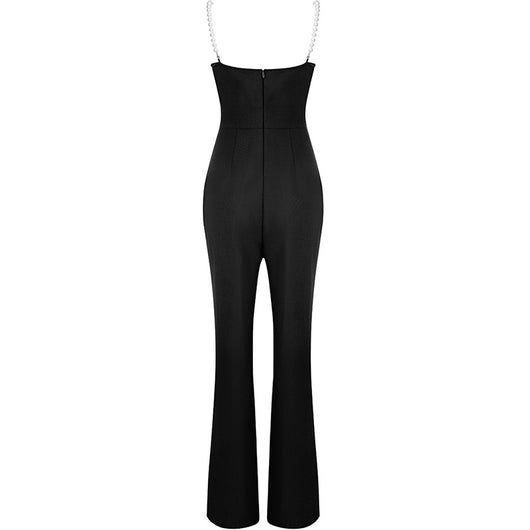 Jumpsuit Elegante para Mujer con Cintura Fruncida y Perlas - Image 26