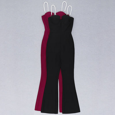 Jumpsuit Elegante para Mujer con Cintura Fruncida y Perlas - Image 27