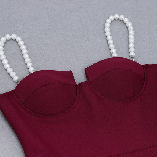 Jumpsuit Elegante para Mujer con Cintura Fruncida y Perlas - Image 30