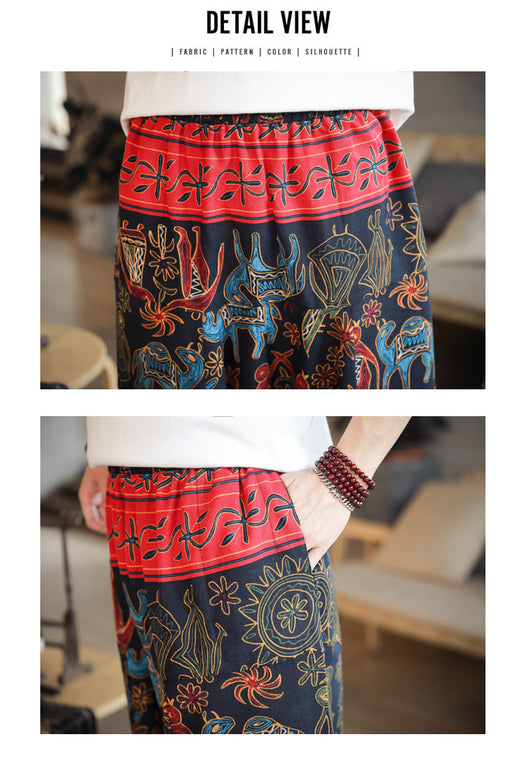 Pantalones Nepal de Lino Estilo Asiático con Cintura Baja - Image 10