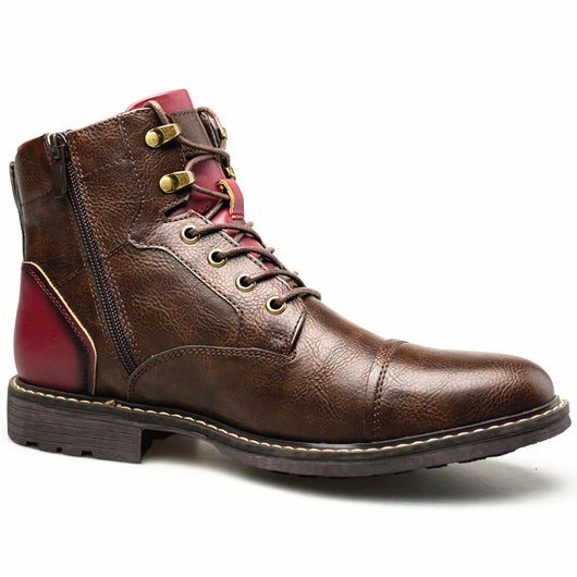 Botas Martin de Cuero para Hombre Talla Grande con Cierre y Detalles de Herramientas - Image 9
