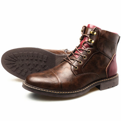 Botas Martin de Cuero para Hombre Talla Grande con Cierre y Detalles de Herramientas - Image 13