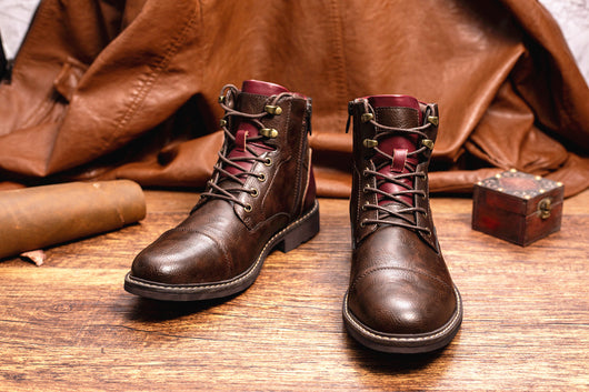 Botas Martin de Cuero para Hombre Talla Grande con Cierre y Detalles de Herramientas - Image 20