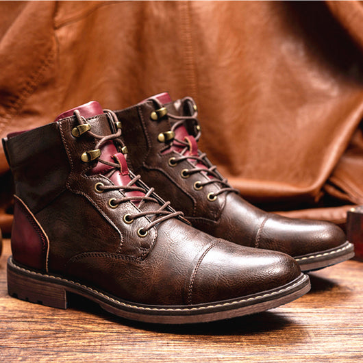 Botas Martin de Cuero para Hombre Talla Grande con Cierre y Detalles de Herramientas - Image 21