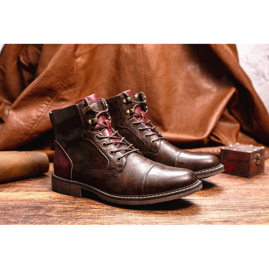 Botas Martin de Cuero para Hombre Talla Grande con Cierre y Detalles de Herramientas - Image 22