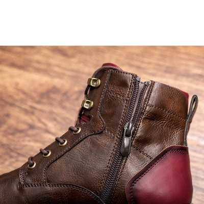 Botas Martin de Cuero para Hombre Talla Grande con Cierre y Detalles de Herramientas - Image 25