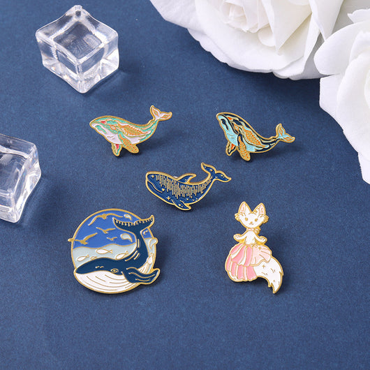 Broche de Ballena Kawaii - Insignia de Aleación Infantil - Image 10