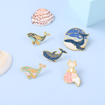 Broche de Ballena Kawaii - Insignia de Aleación Infantil - Image 11