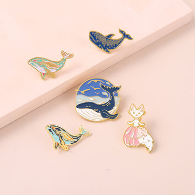Broche de Ballena Kawaii - Insignia de Aleación Infantil - Image 12