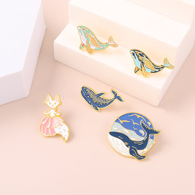 Broche de Ballena Kawaii - Insignia de Aleación Infantil - Image 16