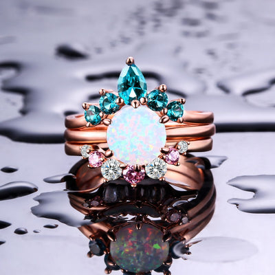 Anillo Temperamento Reina Corona con Triple Encaje - Image 3