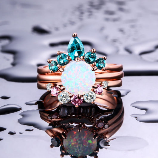 Anillo Temperamento Reina Corona con Triple Encaje - Image 3