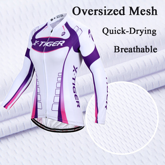 Conjunto de Jersey de Ciclismo Mujer Manga Larga Primavera-Otoño - Image 3