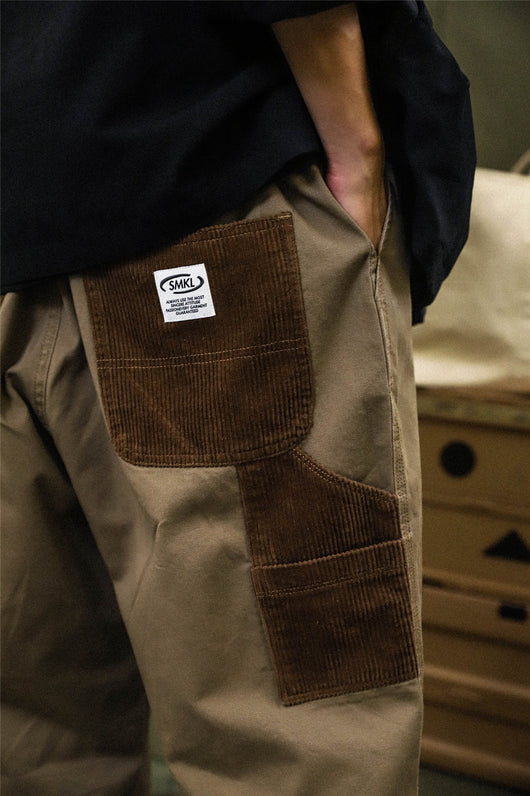 Pantalones Hombre Cintura Alta Pierna Ancha con Detalles Contrastantes - Image 15