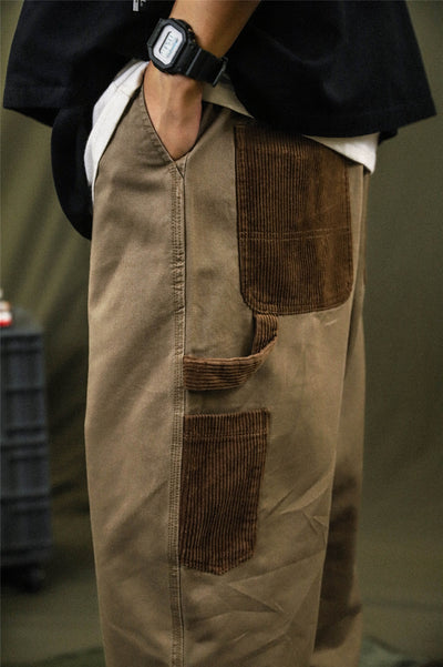 Pantalones Hombre Cintura Alta Pierna Ancha con Detalles Contrastantes - Image 17