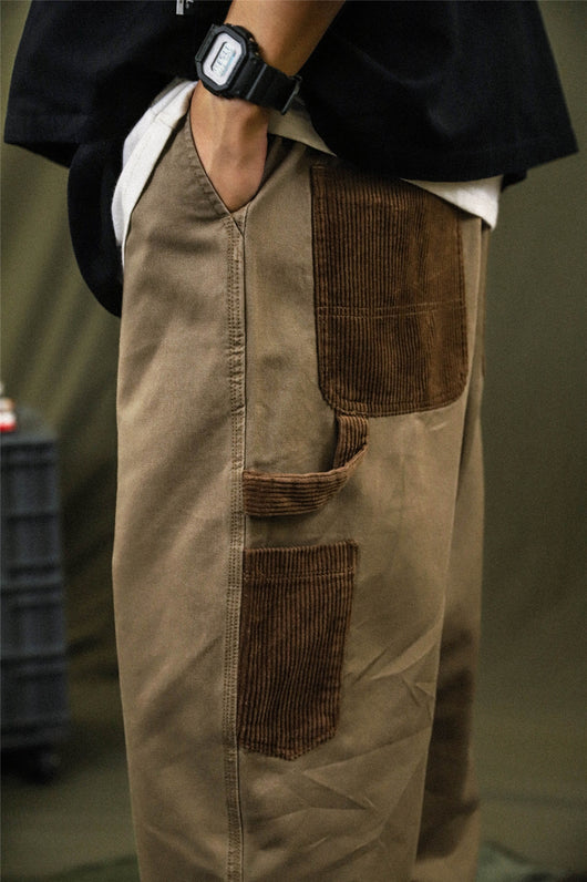 Pantalones Hombre Cintura Alta Pierna Ancha con Detalles Contrastantes - Image 17